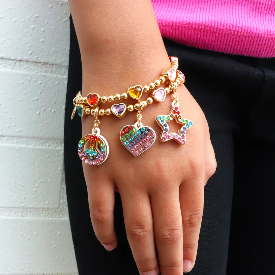 Rainbow Sparkle Heart Charm Cover