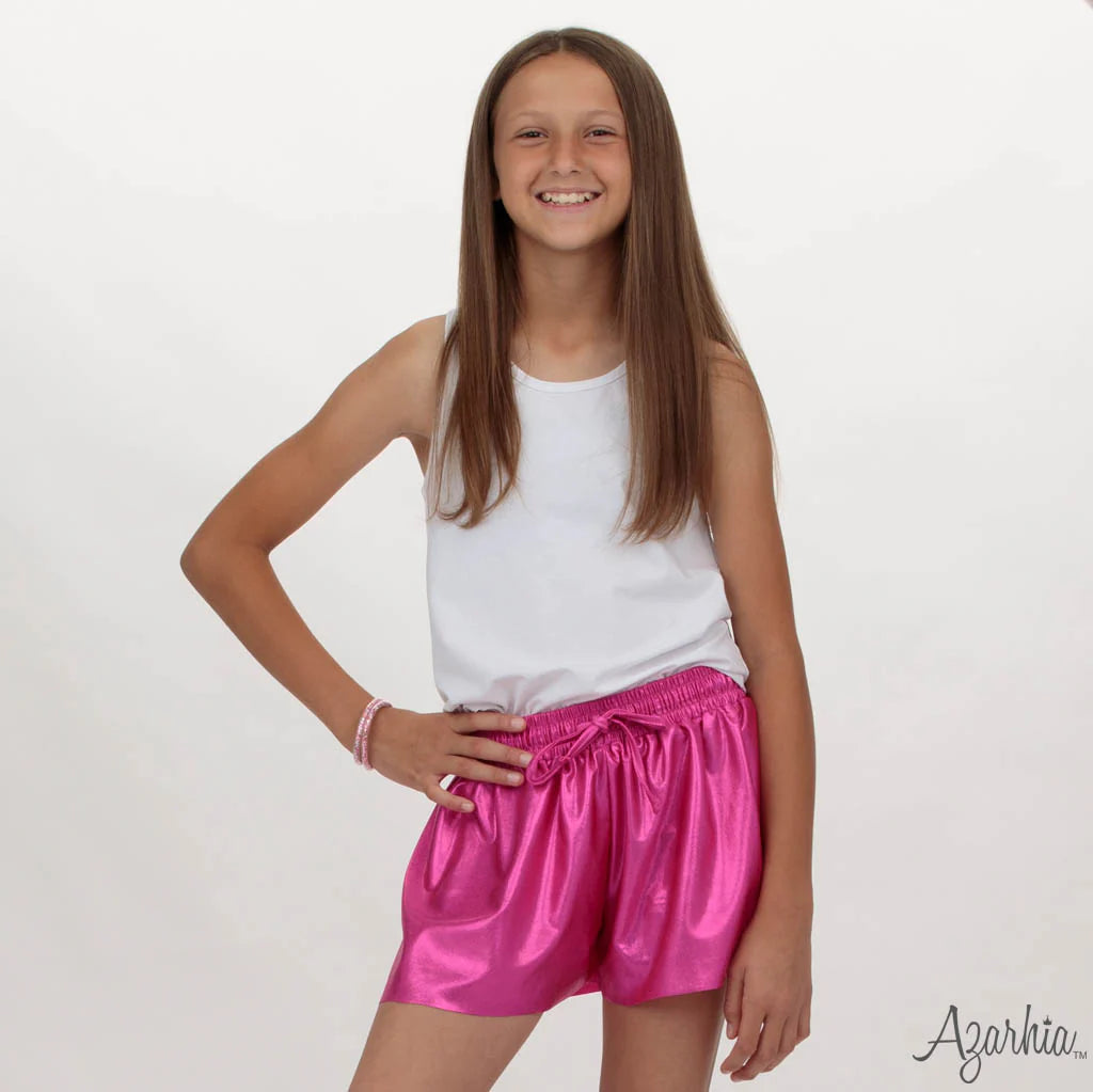 Hot Pink Shimmer Butterfly Shorts Preview #3