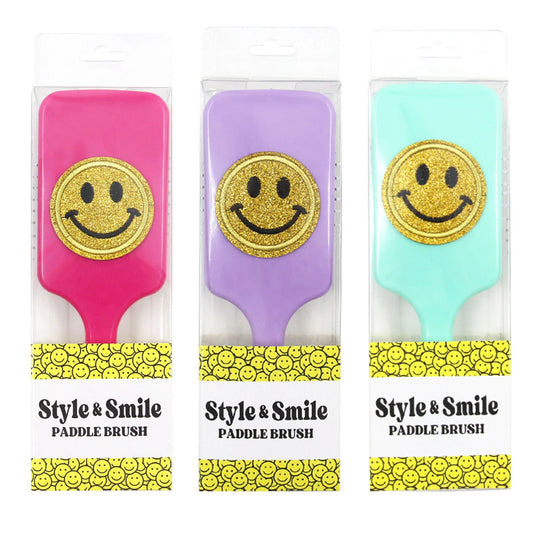 Tomfoolery Toys | Varsity Smiley Paddle Brush