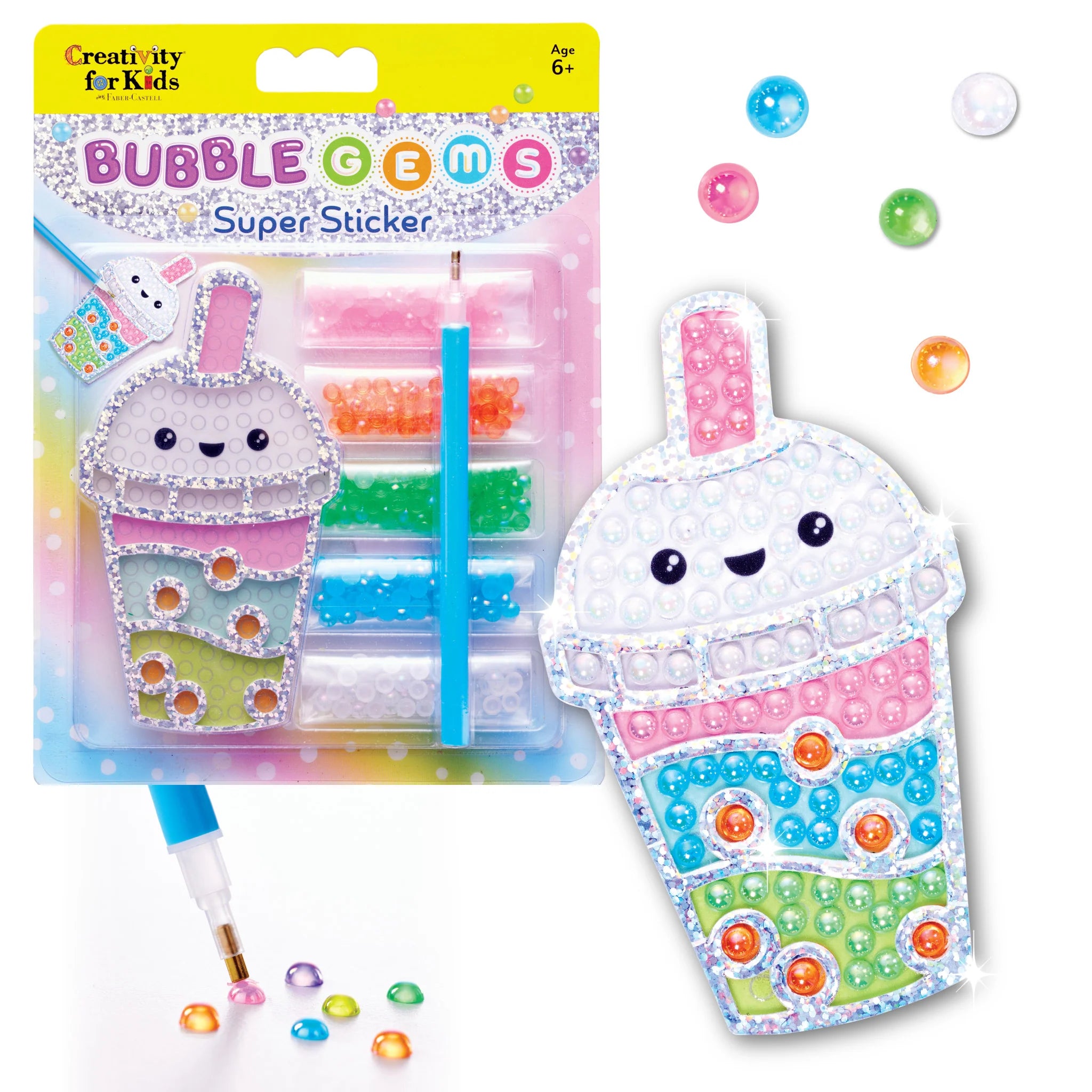 Tomfoolery Toys | Bubble Gems Super Sticker Bubble Tea