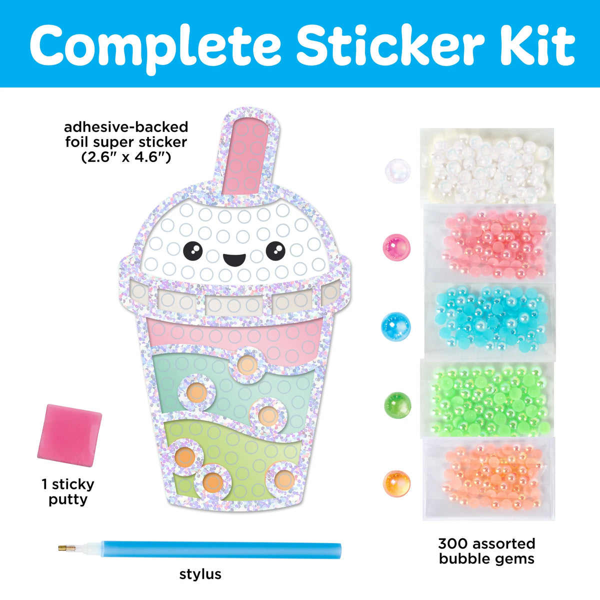 Bubble Gems Super Sticker Bubble Tea Cover