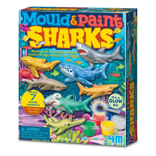 Tomfoolery Toys | Mould & Paint Glow-in-the-Dark Sharks