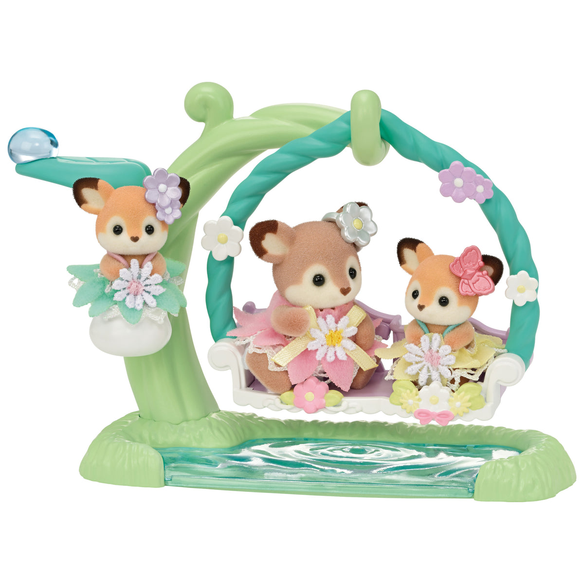 Deer Baby Floral Swing Cover