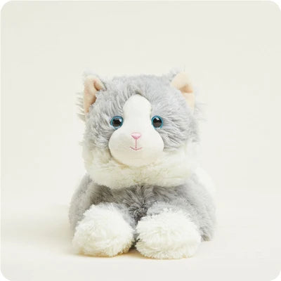 Tomfoolery Toys | Laying Down Gray Cat Warmies