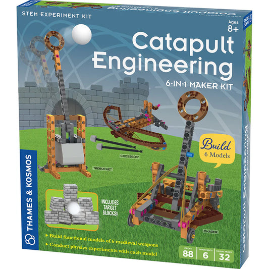 Tomfoolery Toys | Catapult Engineering: 6-in-1 Maker Kit