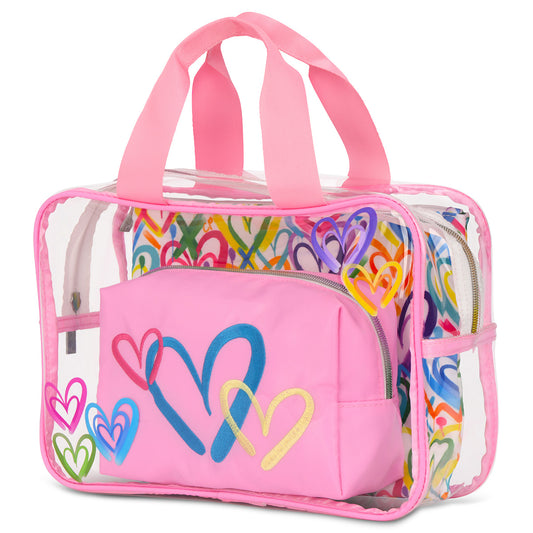 Tomfoolery Toys | Corey Paige Hearts Cosmetic Bag Trio