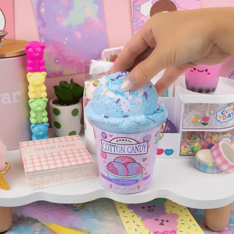 Ice Cream Pint Slime: Cotton Candy Cover