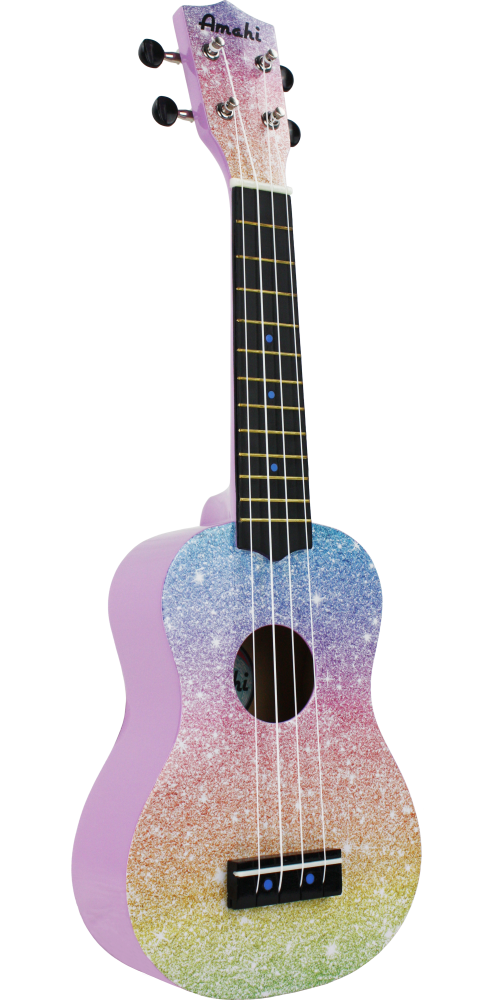 Amahi Glitter Rainbow Ukulele Cover