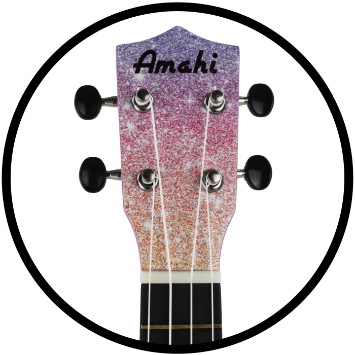 Amahi Glitter Rainbow Ukulele Cover