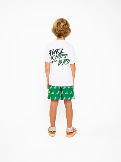 HB Stay Hype Tee- white/green Preview #2