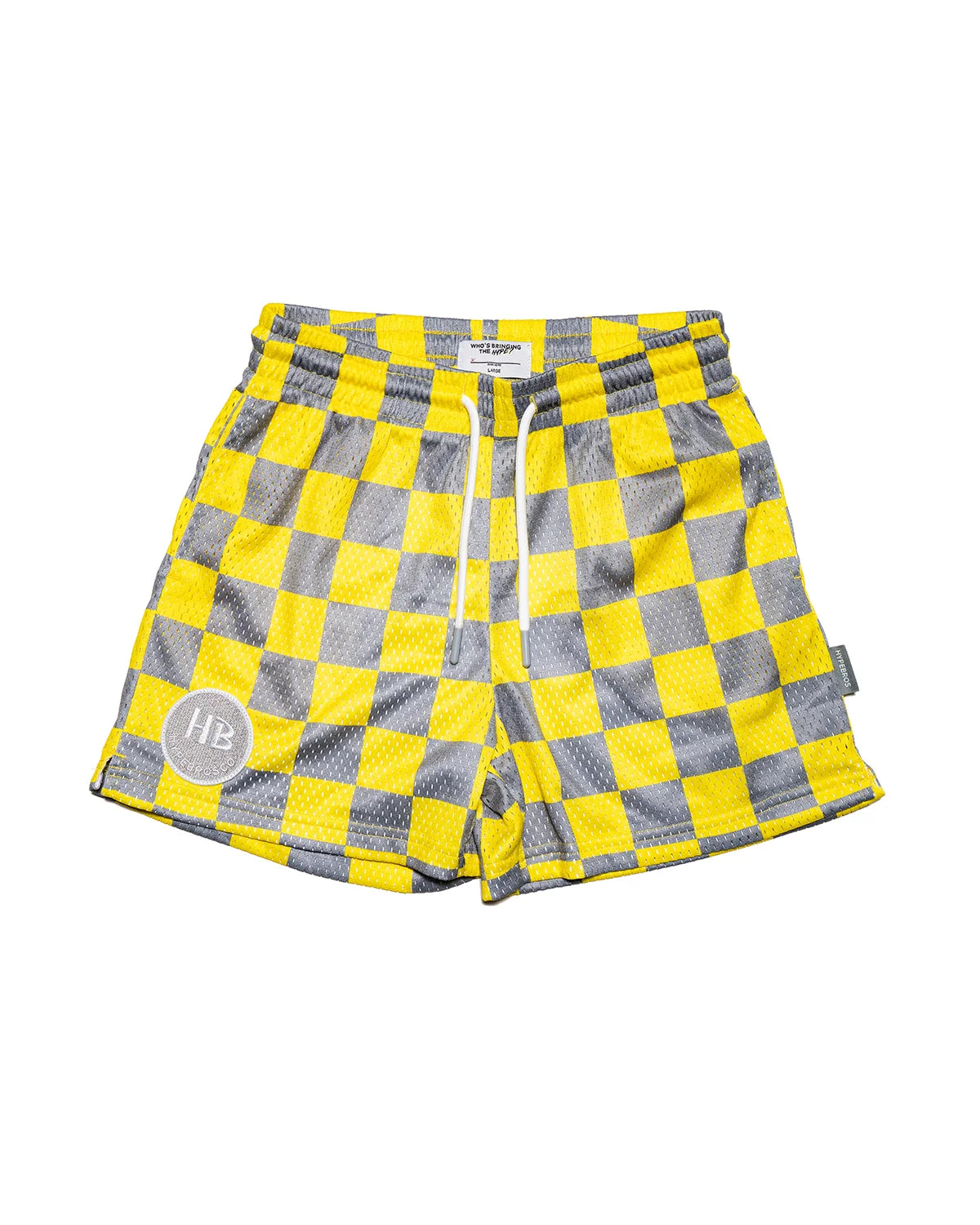 Tomfoolery Toys | HB Check the Hype Grey/yellow Checker shorts