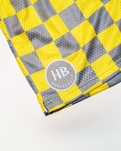 HB Check the Hype Grey/yellow Checker shorts Preview #2