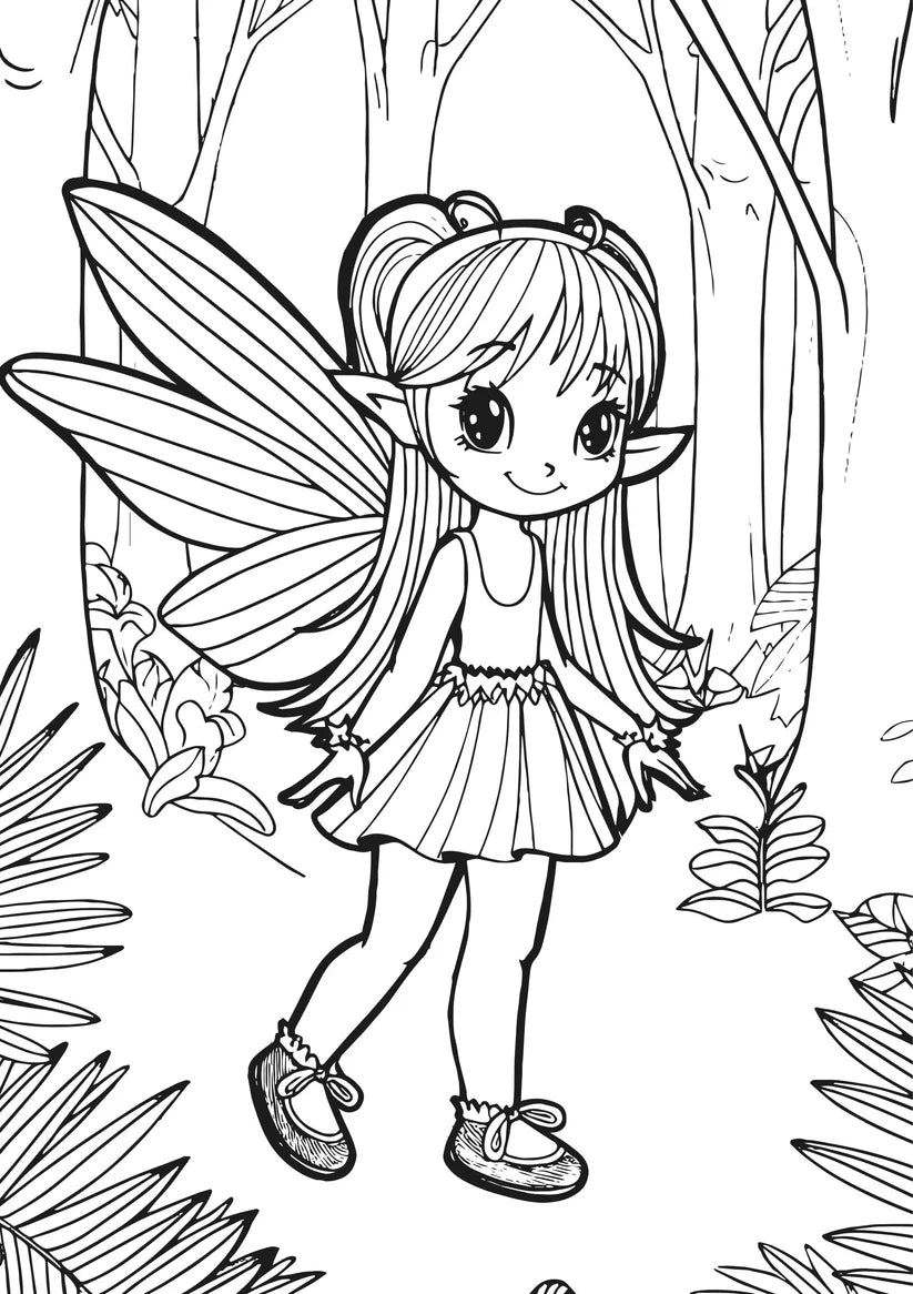 Fairyland Fun XXL Coloring Book Cover