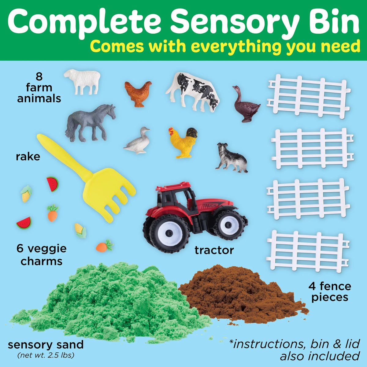 Farm Sensory Bin Cover