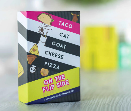 Tomfoolery Toys | Taco Cat Goat Cheese Pizza On the Flip Side