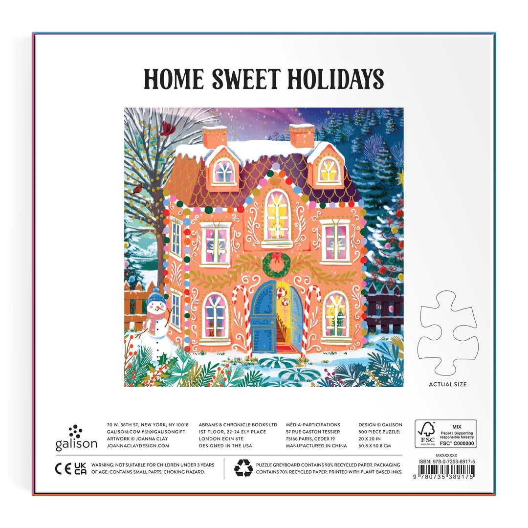 Home Sweet Holidays 500pc Foil Puzzle Cover