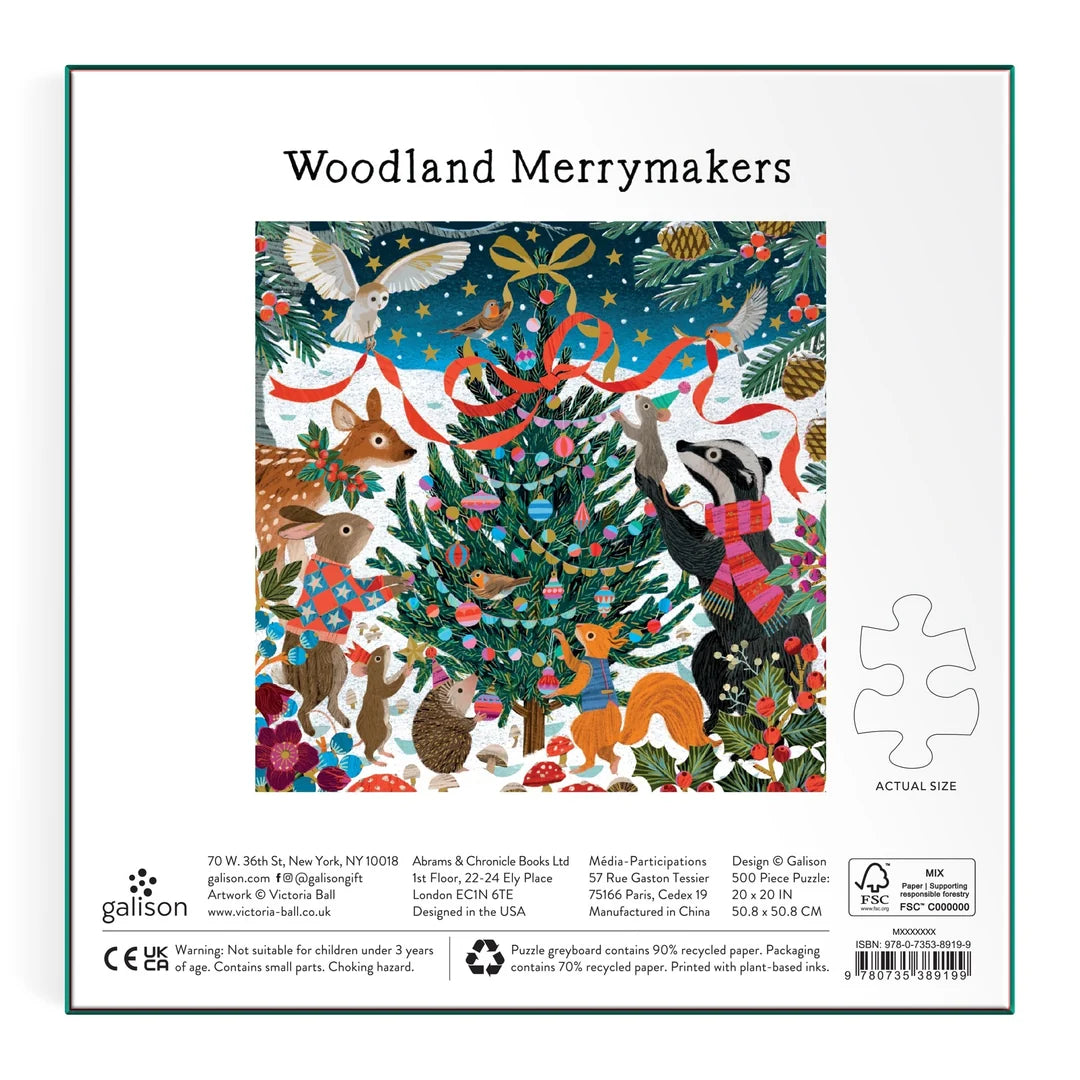 Woodland Merrymakers 500pc Foil Puzzle Cover
