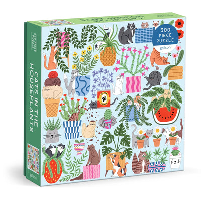 Cats In The  Houseplants 500pc Puzzle Preview #2
