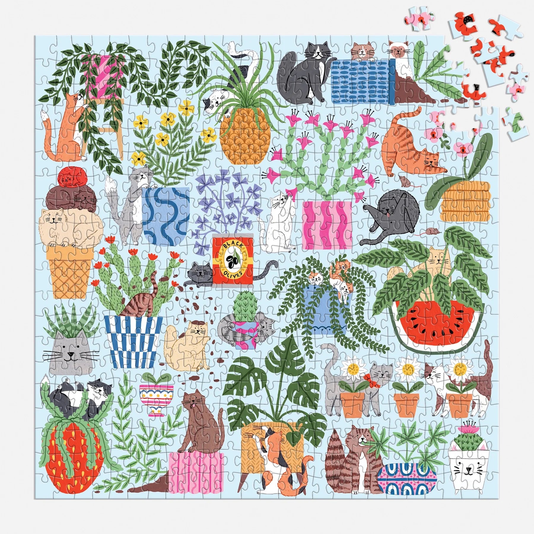 Tomfoolery Toys | Cats In The  Houseplants 500pc Puzzle