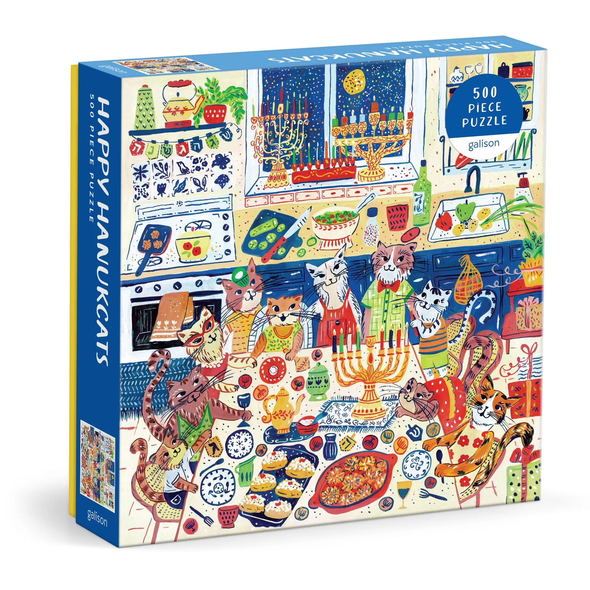 Happy Hanukcats 500pc Puzzle Cover