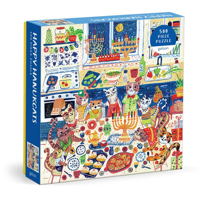 Happy Hanukcats 500pc Puzzle Preview #1