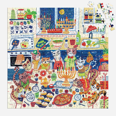 Happy Hanukcats 500pc Puzzle Preview #2