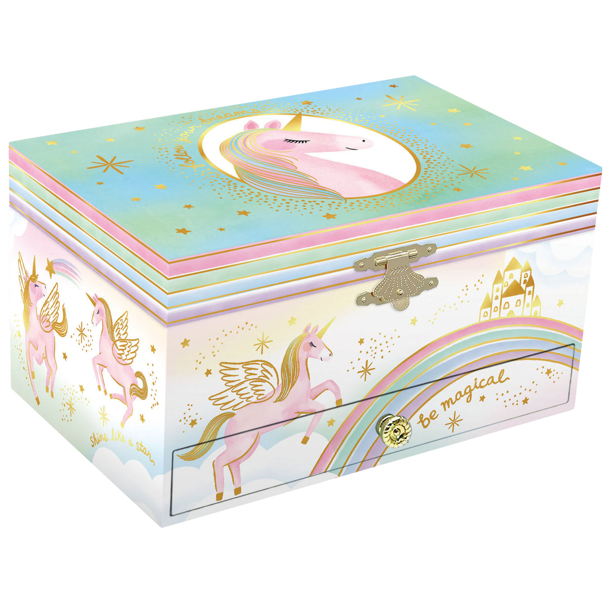 Unicorn Musical Jewelry Box Deluxe Cover