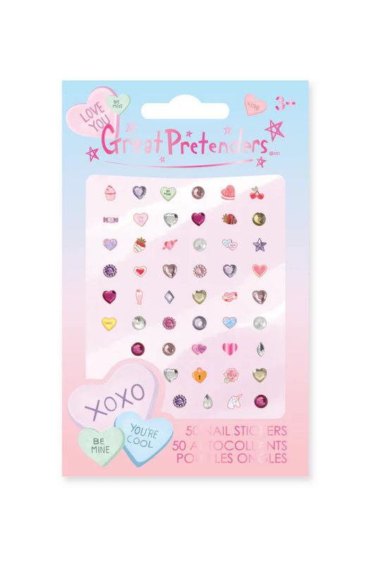 Tomfoolery Toys | Candy Heart Nail Stickers