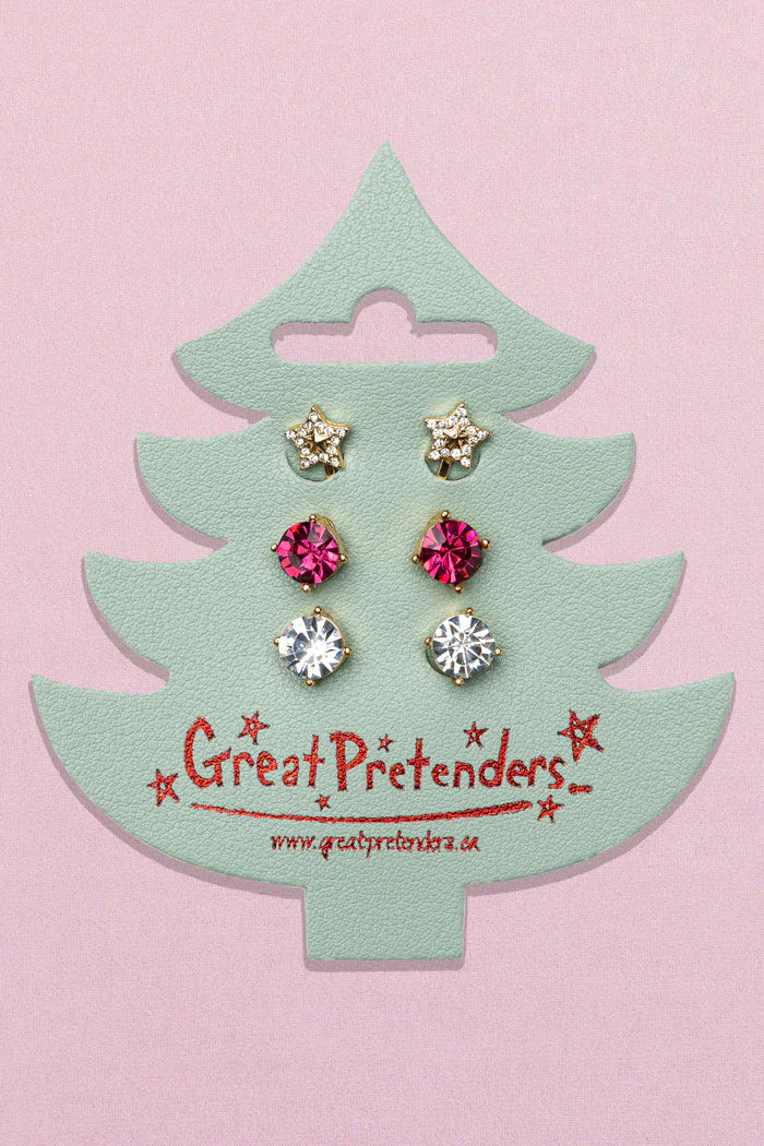 Holiday Pleather Tree Clip on Earrings Cover
