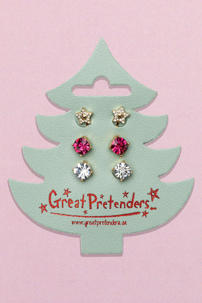Holiday Pleather Tree Clip on Earrings Preview #1