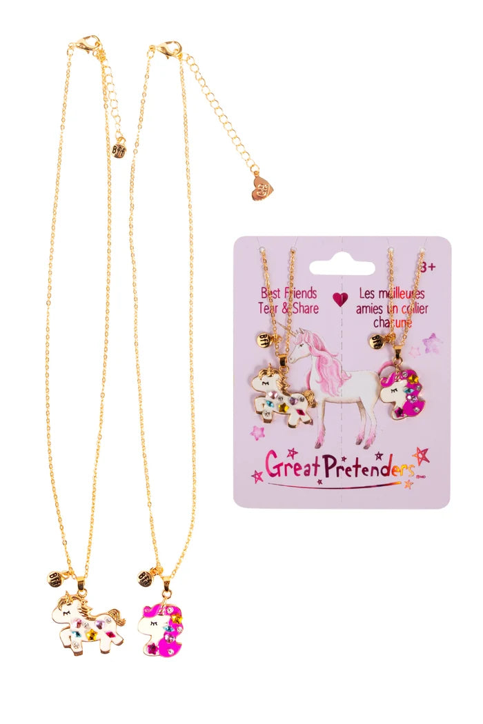 Bejewelled Unicorns Tear & Share Necklaces Cover