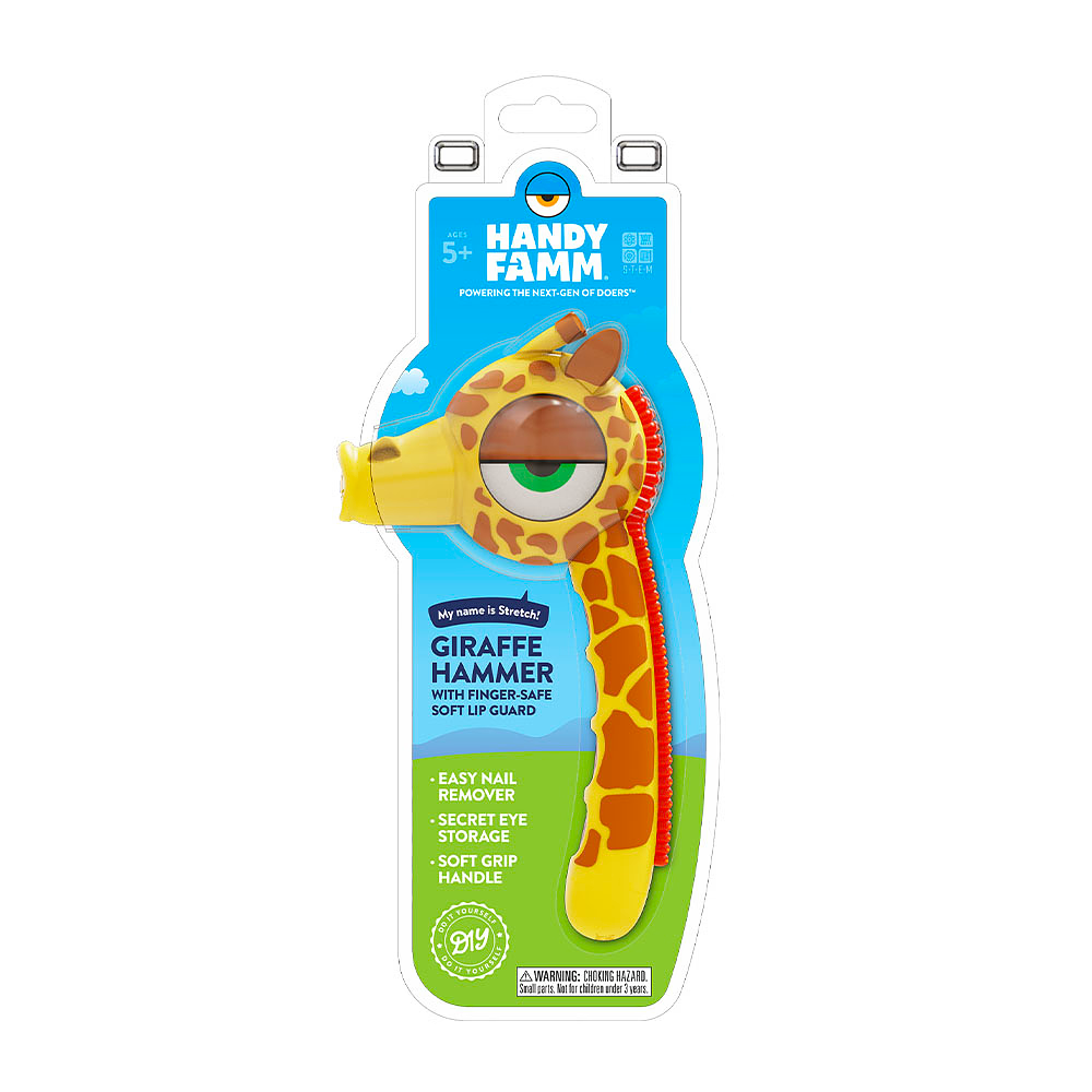 Tomfoolery Toys | Stretch the Yellow Giraffe Hammer