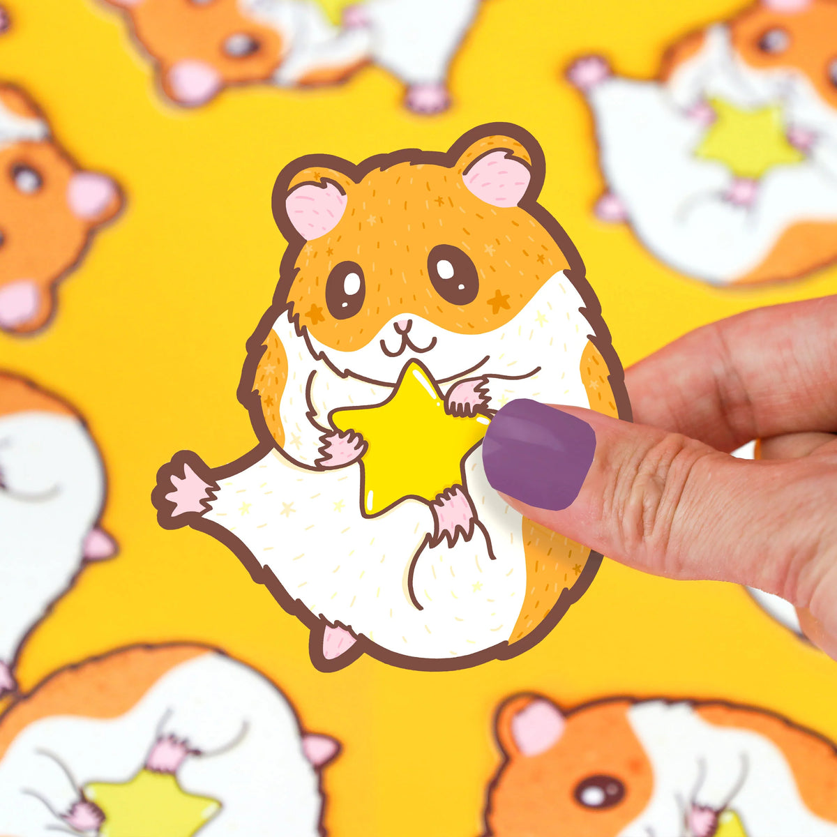Ultra Super Cute Hamster Vinyl Sticker Cover