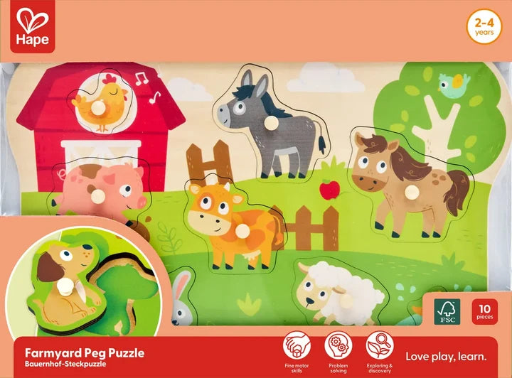 Farm Animals Peg Puzzle Cover