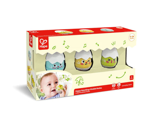 Tomfoolery Toys | Happy Hatchlings Wobble Rattle Set