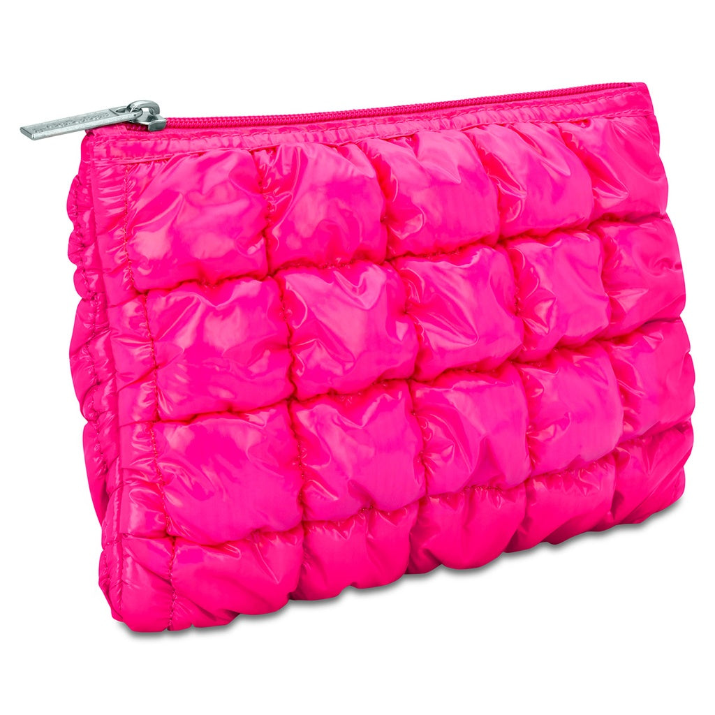 Hot Pink Shiny Puffer Pouch Cover