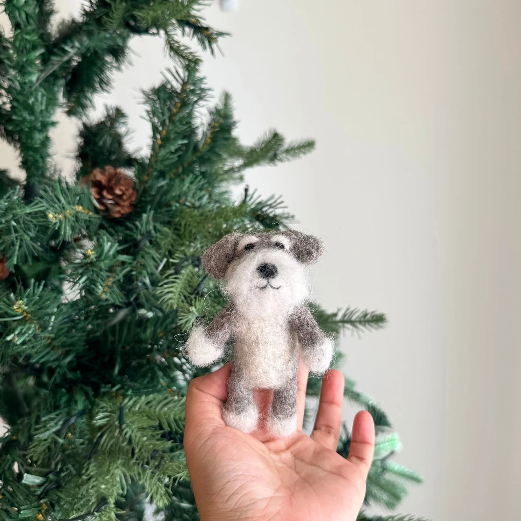 Tomfoolery Toys | Schnauzer Felt Finger Puppet
