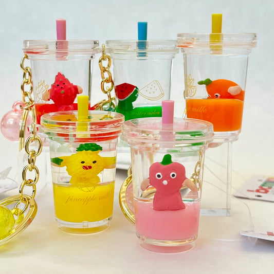 Tomfoolery Toys | Icy Fruit Boba Tea Keychain