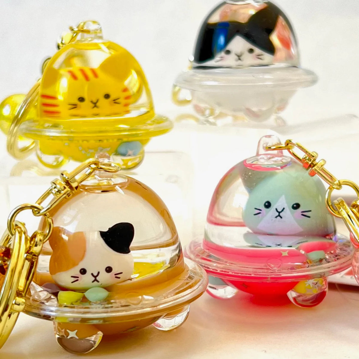 Cat UFO Floaty Keychain Cover