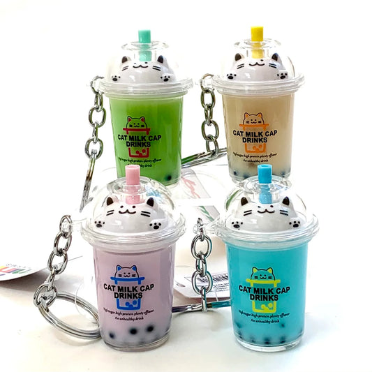 Tomfoolery Toys | Cat Boba Tea Keychain