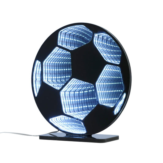 Tomfoolery Toys | White Soccer Ball Infinity Mirror