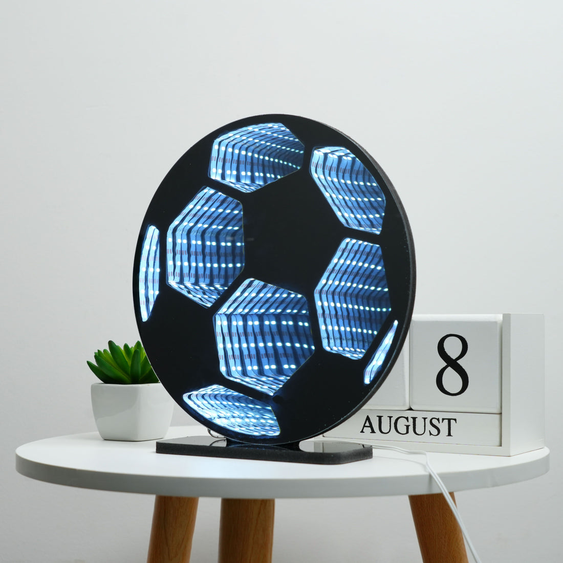 White Soccer Ball Infinity Mirror Preview #2