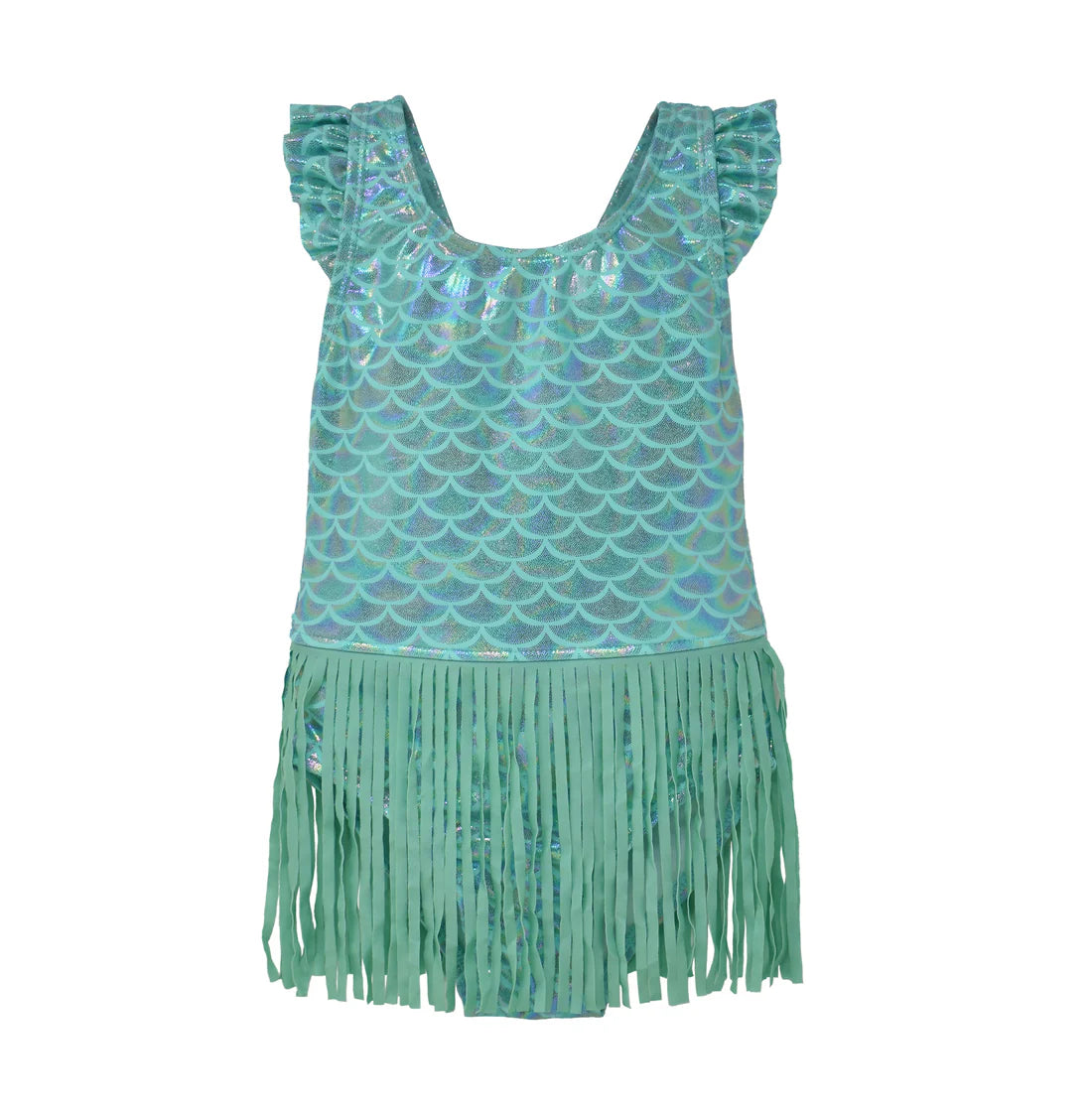 Keilani Swimsuit with Fringe Blue Cover
