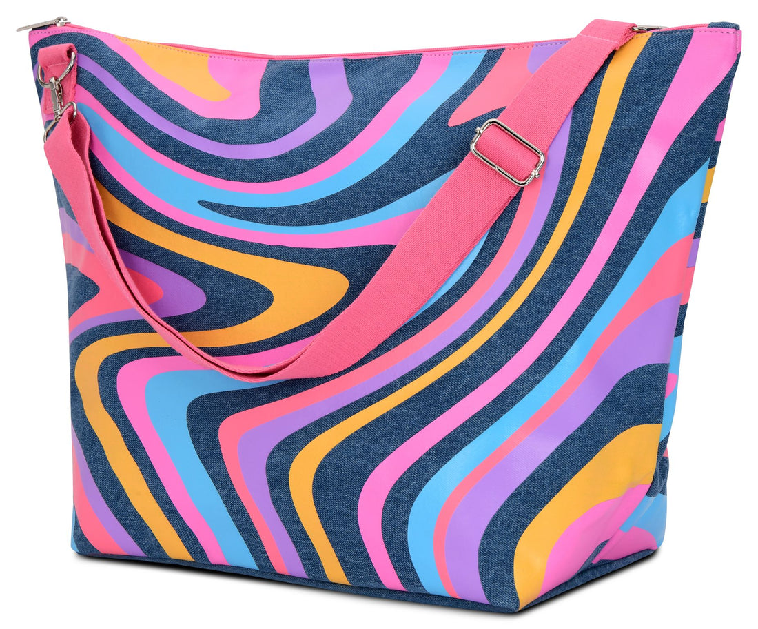 Color Swirl Demin Weekender Bag Preview #2