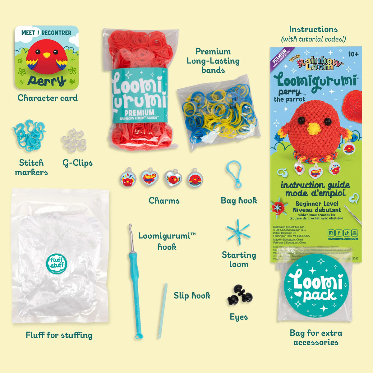 Parrot Loomigurumi Kit Cover