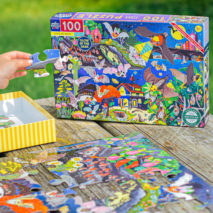 Tomfoolery Toys | Love of Bats Glow in the Dark Puzzle