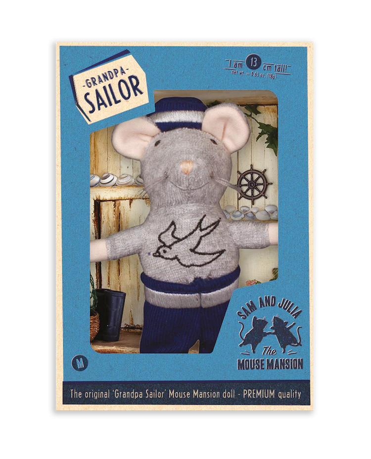 Grandpa Sailor Little Mouse Doll Cover