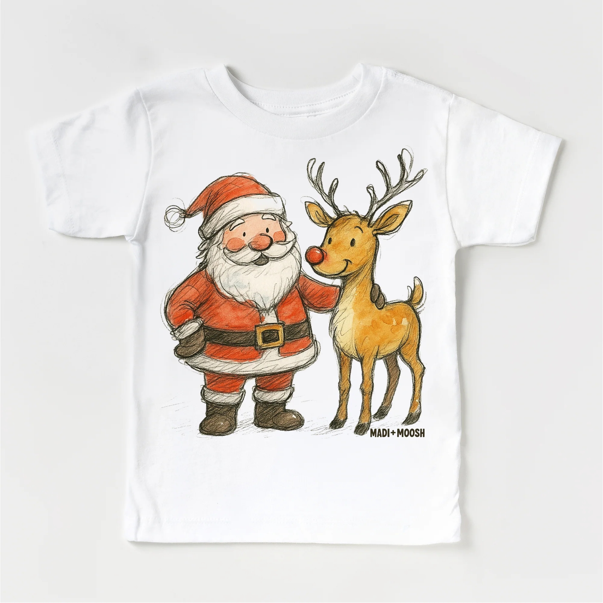 Tomfoolery Toys | Santa and Reindeer Christmas T-Shirt