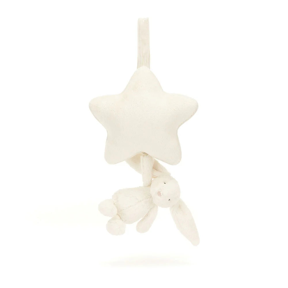 Tomfoolery Toys | Bashful Cream Bunny Musical Pull