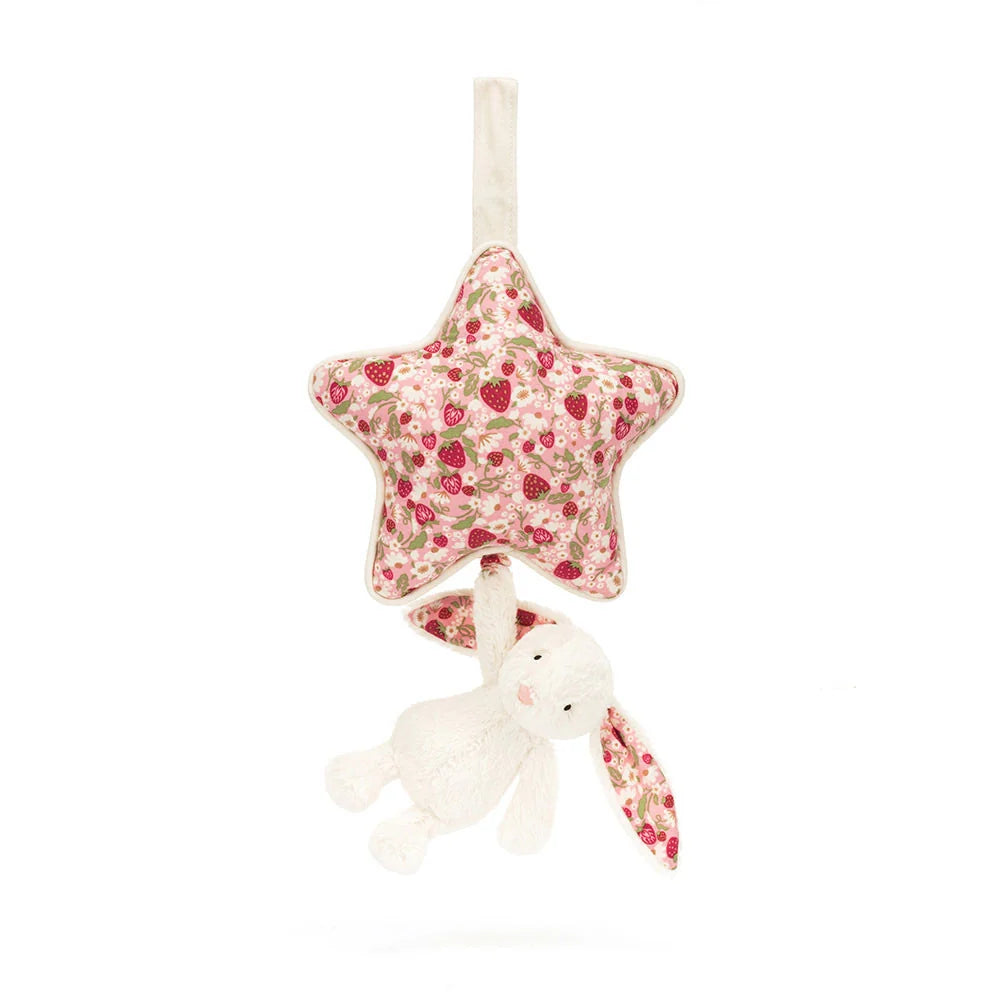 Tomfoolery Toys | Blossom Cream Bunny 'Berry' Musical Pull